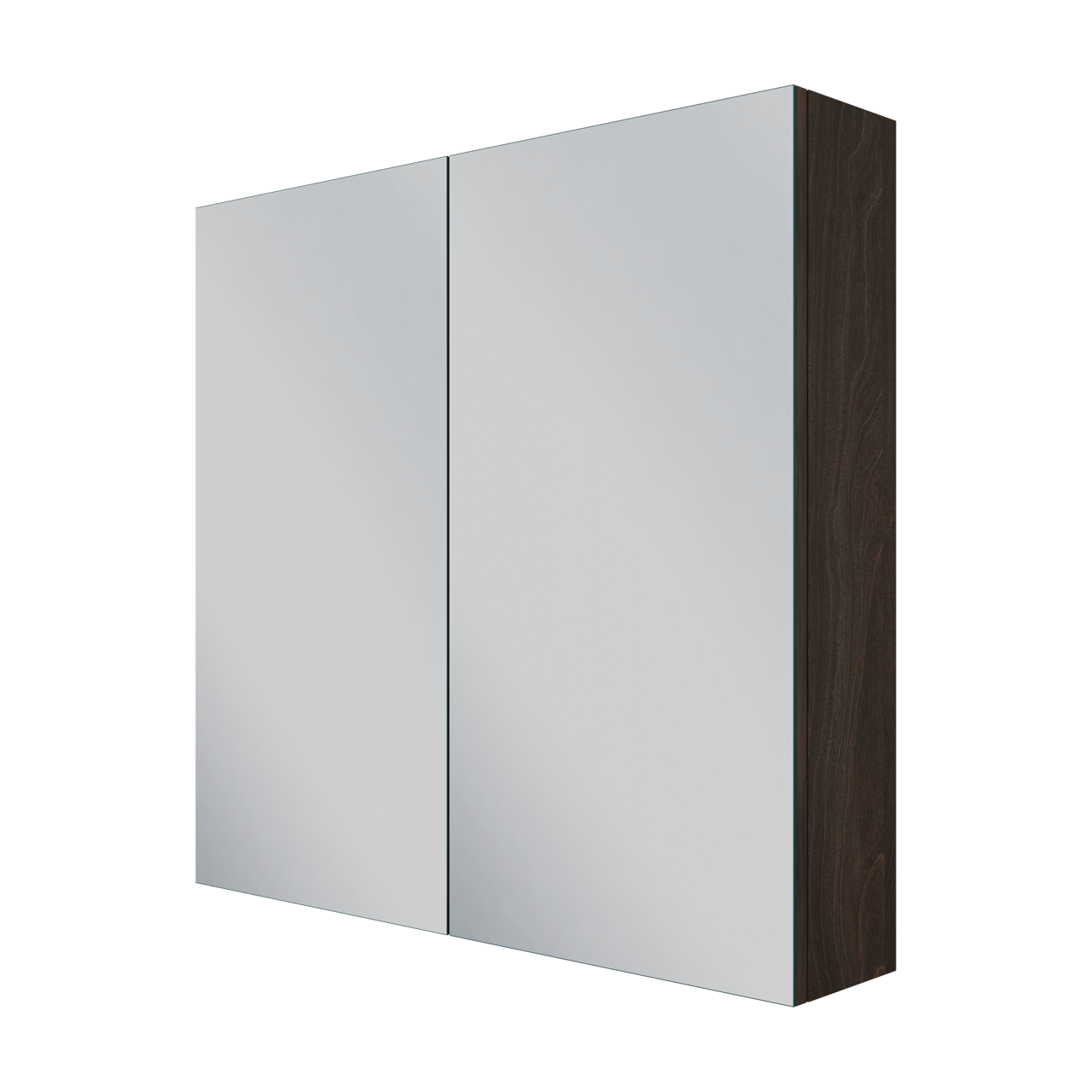 Linie Montro spiegelkast 80 x 75 cm donkere notenhout