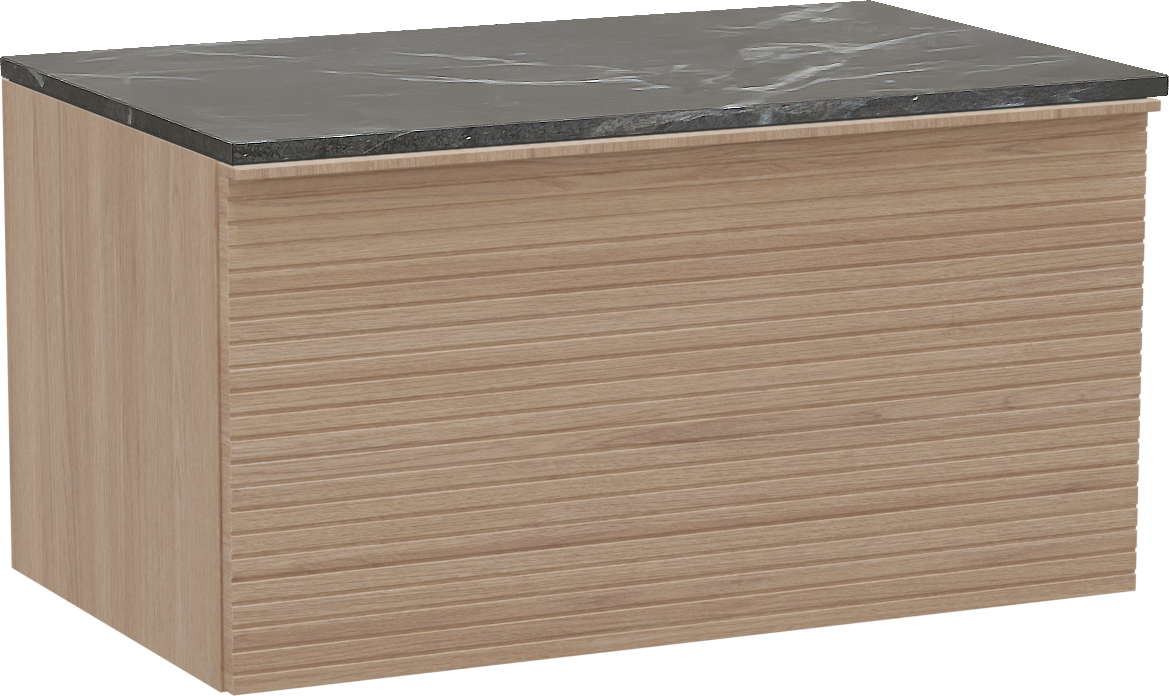 Balmani Forma Badmöbel Set mit Stretto Waschtischplatte für Aufsatzwaschbecken