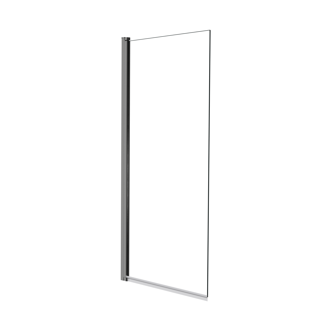 Luca Varess Kuresa Badewannenaufsatz: 85cm, Klarglas, Chrom Profil