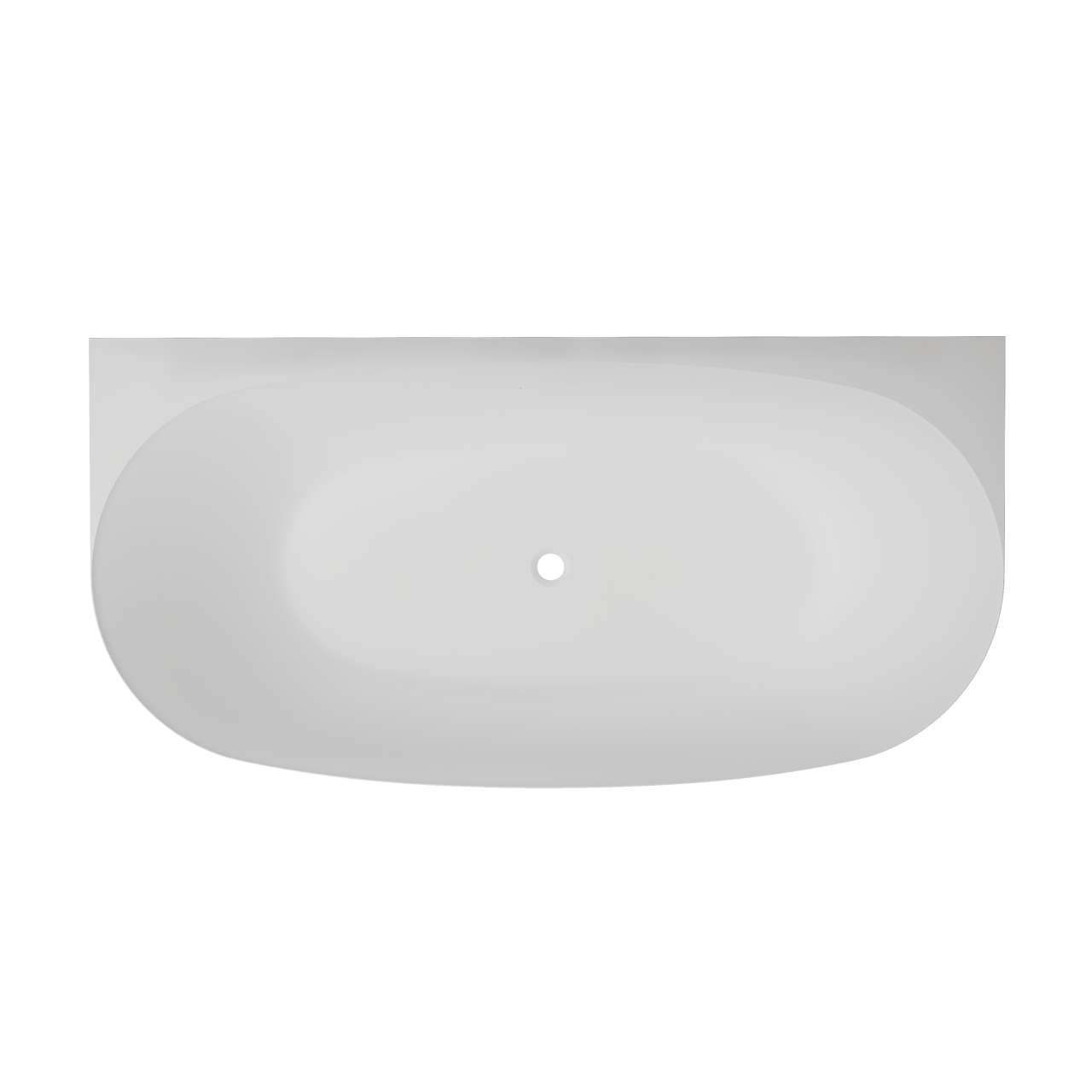 Luca Varess Sutilo ovaal halfvrijstaand bad 160x75cm acryl mat wit