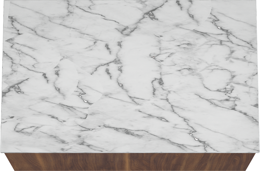 Balmani Sfera meuble salle de bains suspendu 90 x 55 cm noyer américain avec Stretto tablette simple en marbre carrare