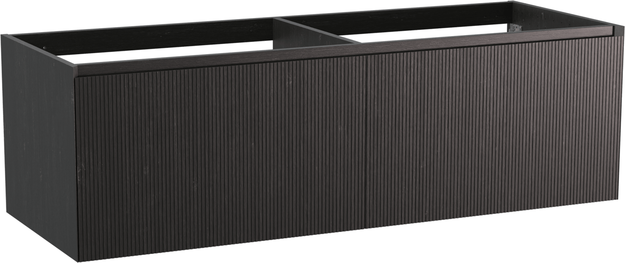 Balmani Fila meuble sous-vasque suspendu 150 x 55 cm placage chêne noir 4 tiroirs