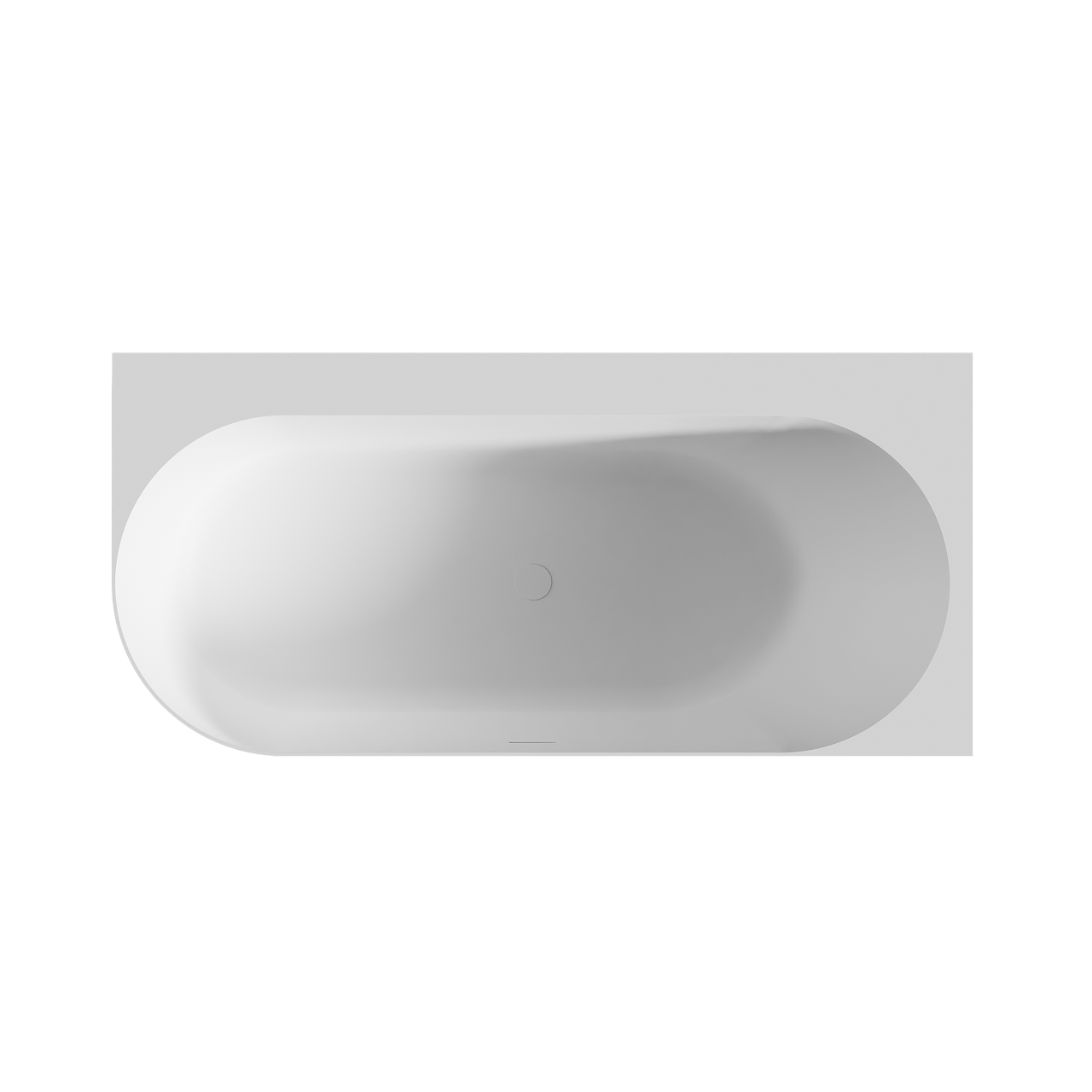 Balmani Scala tweepersoonsbad hoekbad rechts 175 x 80 cm Solid Surface mat wit