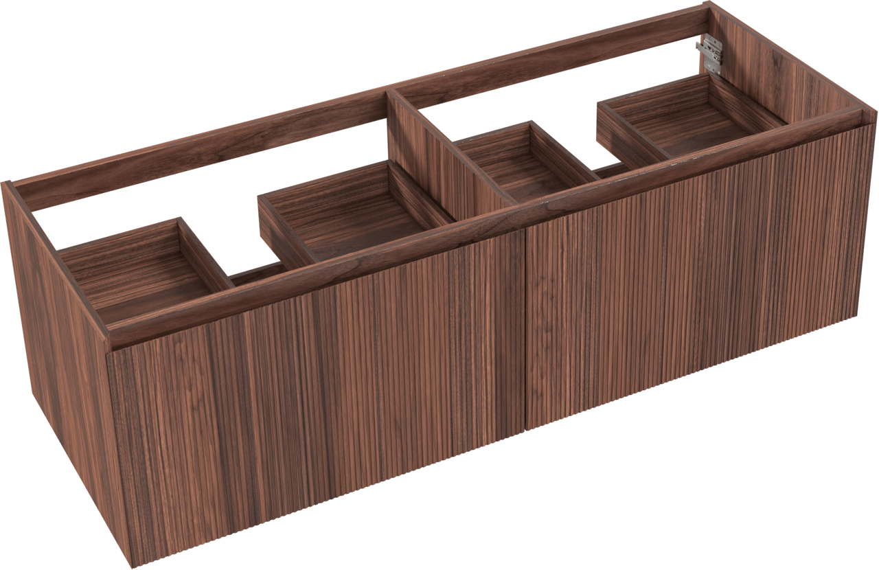 Balmani Fila zwevende wastafelonderkast 150 x 55 cm fineer notenhout 4 lades