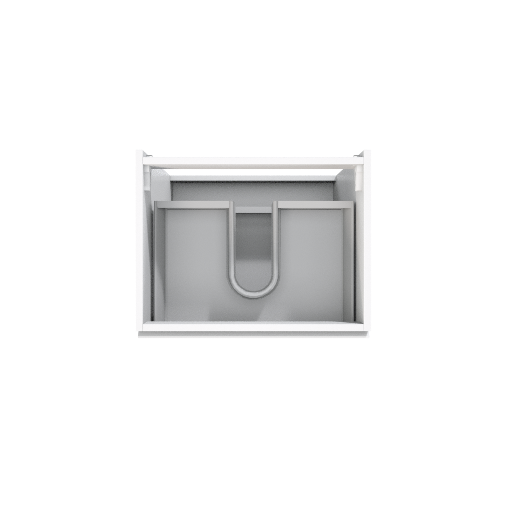 Storke Delta meuble sous-lavabo a poser 60 x 48 cm blanc mat 3 tiroirs