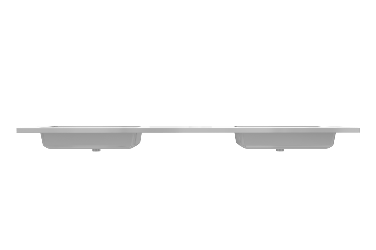 Storke Diva double vasque marbre composite brillant 165 x 52 cm