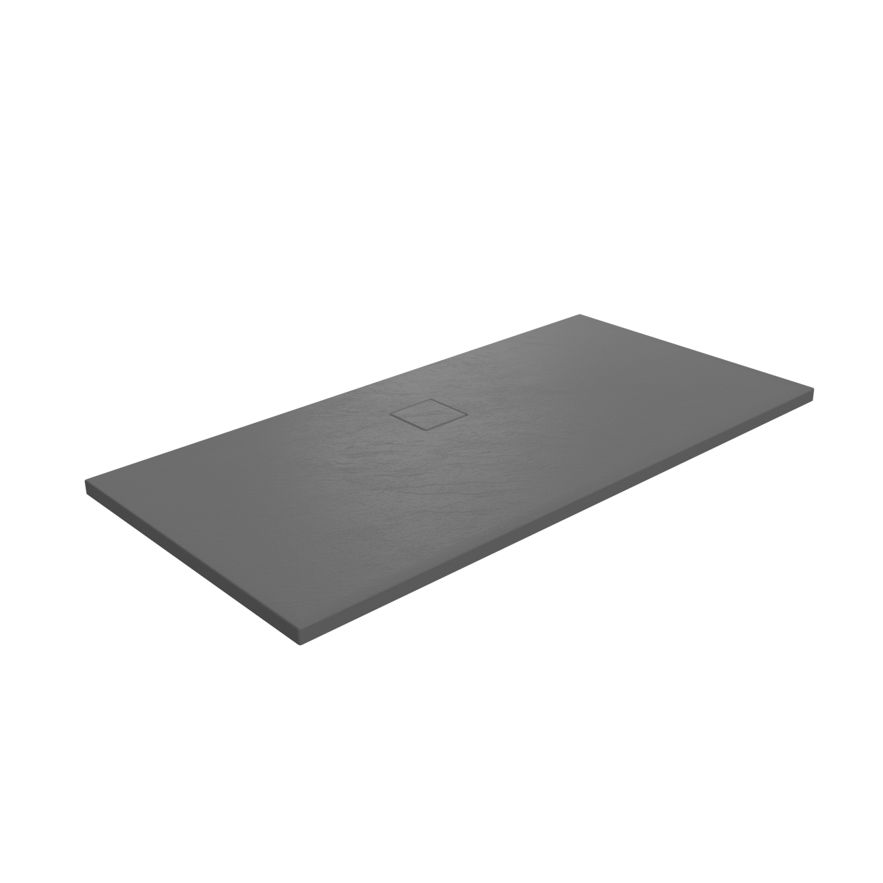 Linie Rumba douchebak 160 x 90 cm acryl donkergrijs leisteenstructuur