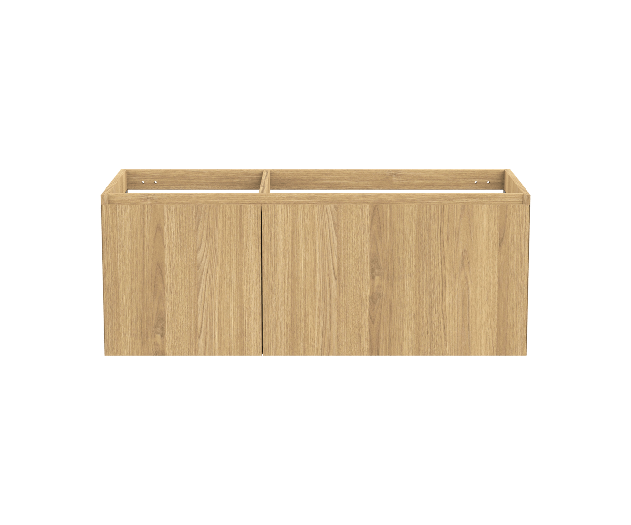 Balmani Idra zwevende wastafelonderkast 120 x 55 cm asymmetrisch rechts fineer naturel eiken 4 lades