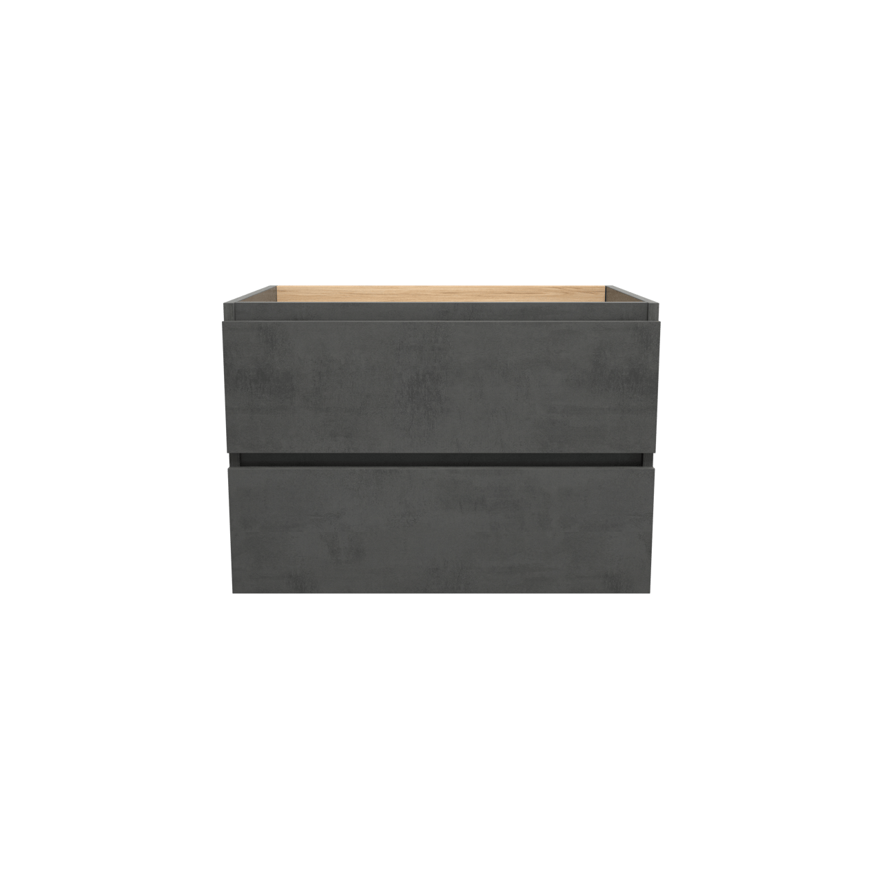 Balmani Lucida zwevende wastafelonderkast 75 x 55 cm beton donkergrijs 2 lades