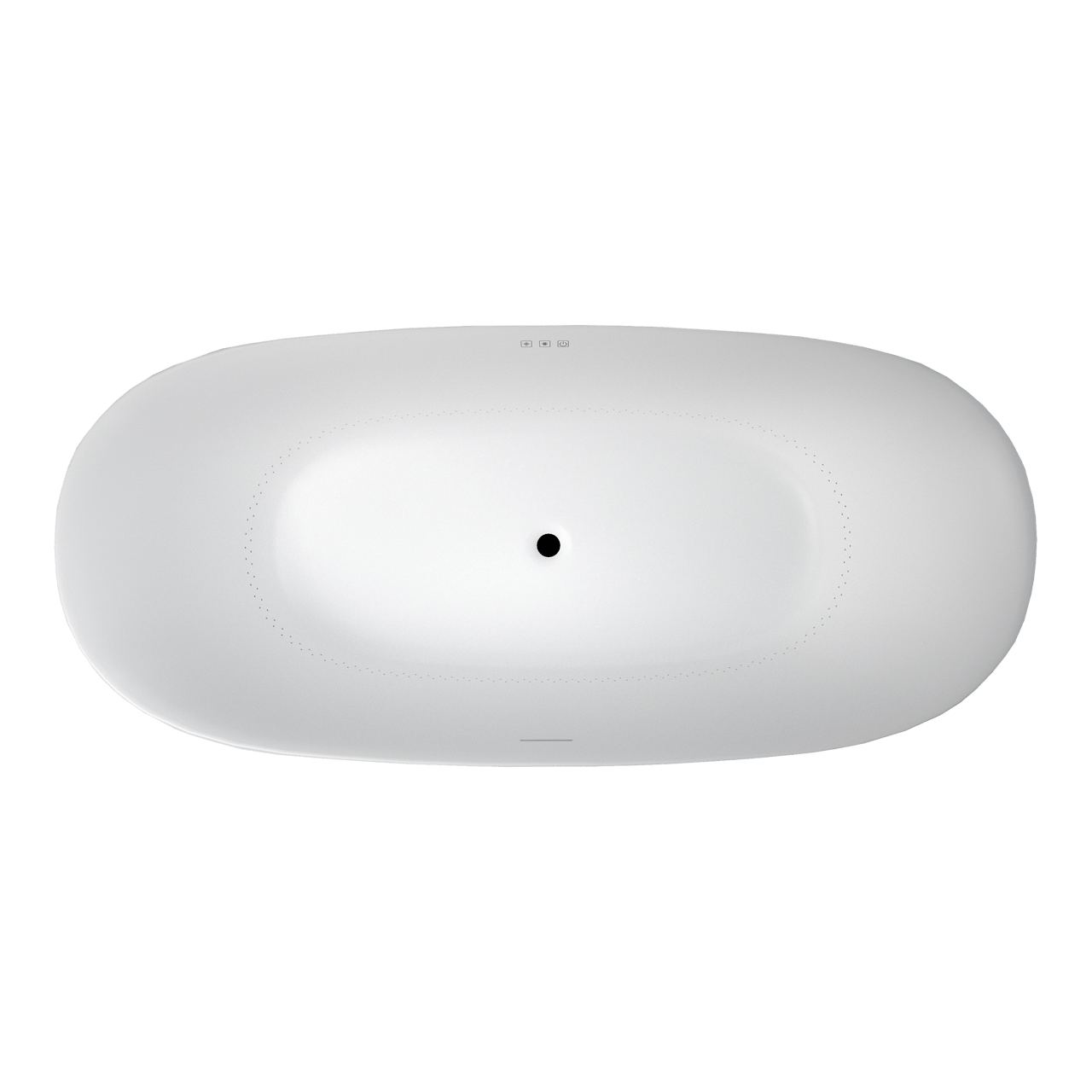 Luca Varess Bolla Whirlpool: Oval, mit Luftdüsen, 180 x 80 cm, Acryl, Weiß matt