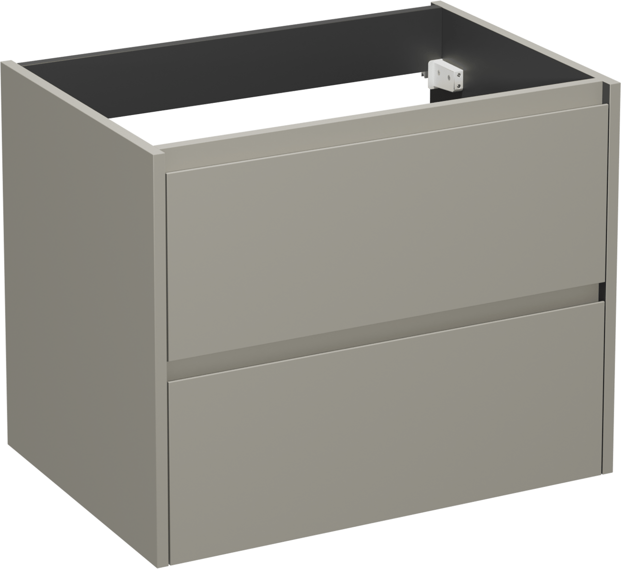 Storke Seda zwevende wastafelonderkast 75 x 52 cm zijdegrijs 2 lades