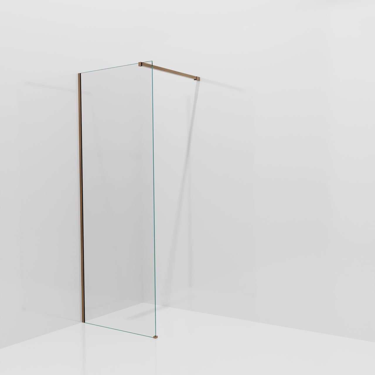 Balmani Modular douche à l'italienne: 80 x 200 cm, Verre transparent, Profil Brushed Rosegold