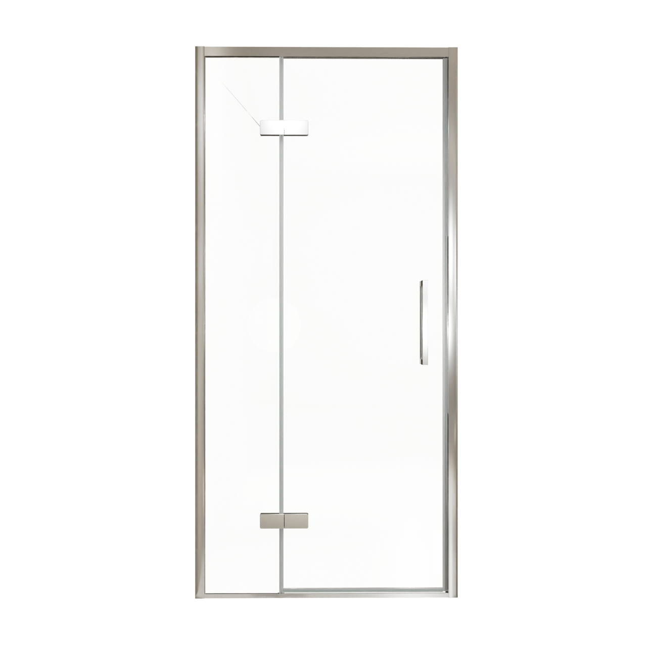 Balmani Senses Design douche draaideur links 100 cm x 210 cm Helder glas, Chroom profielen