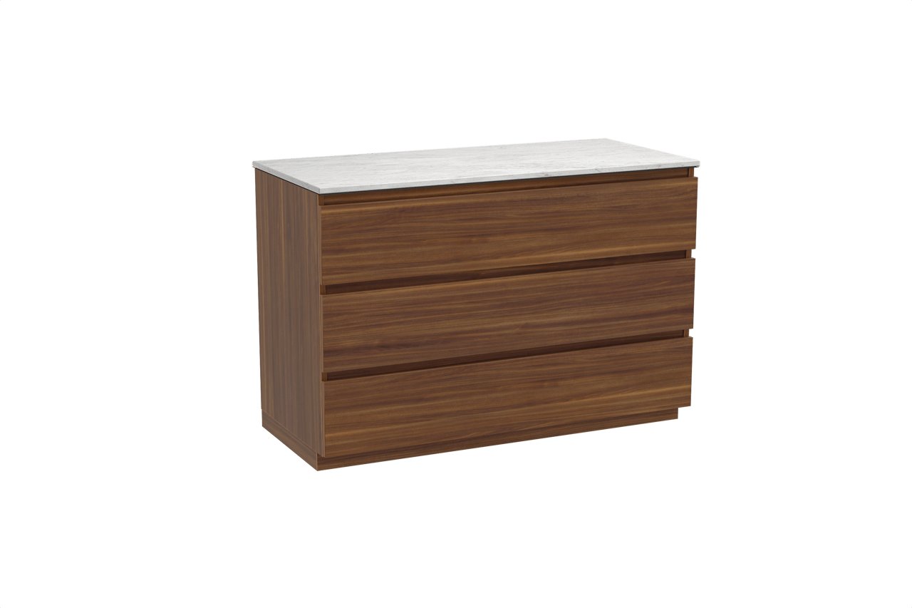 Balmani Lucida Badmöbel Set mit Stretto Waschtischplatte für Aufsatzwaschbecken