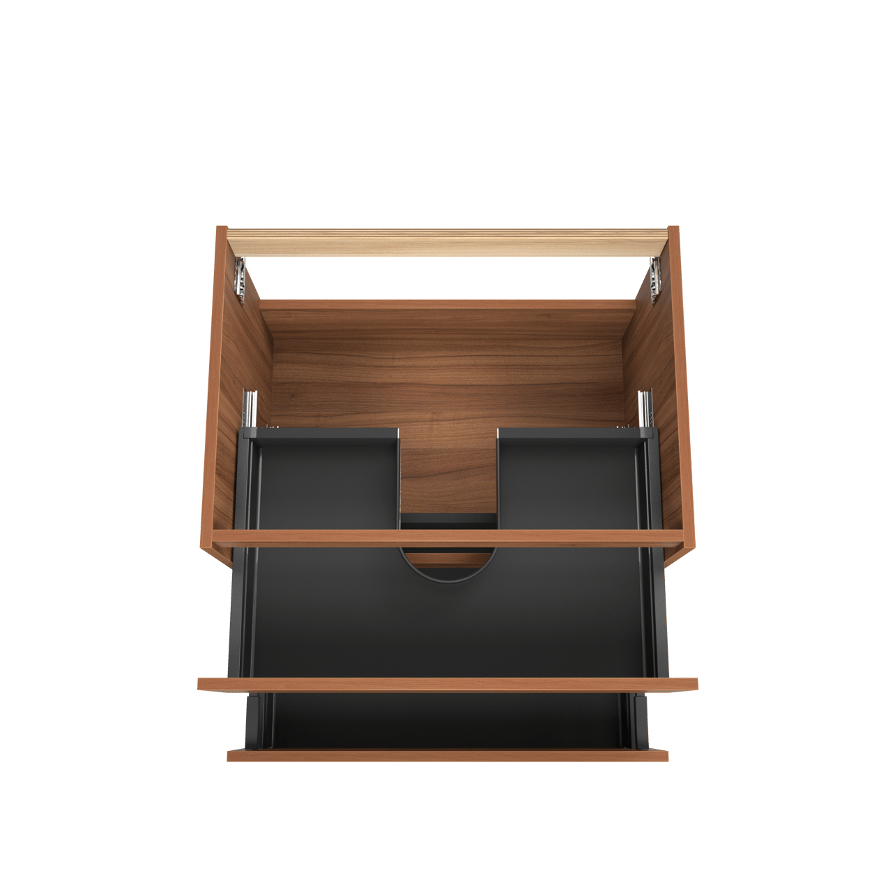 Balmani Lucida zwevende wastafelonderkast 75 x 55 cm notelaar 2 lades