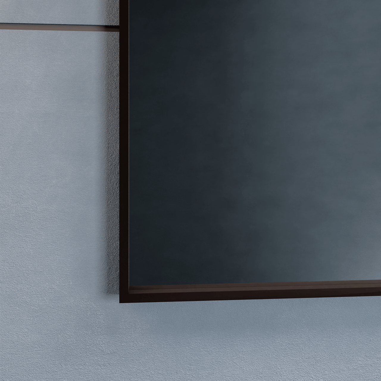 Balmani Expo Badspiegel: Rechteckig, Schwarz, 45 x 120 cm