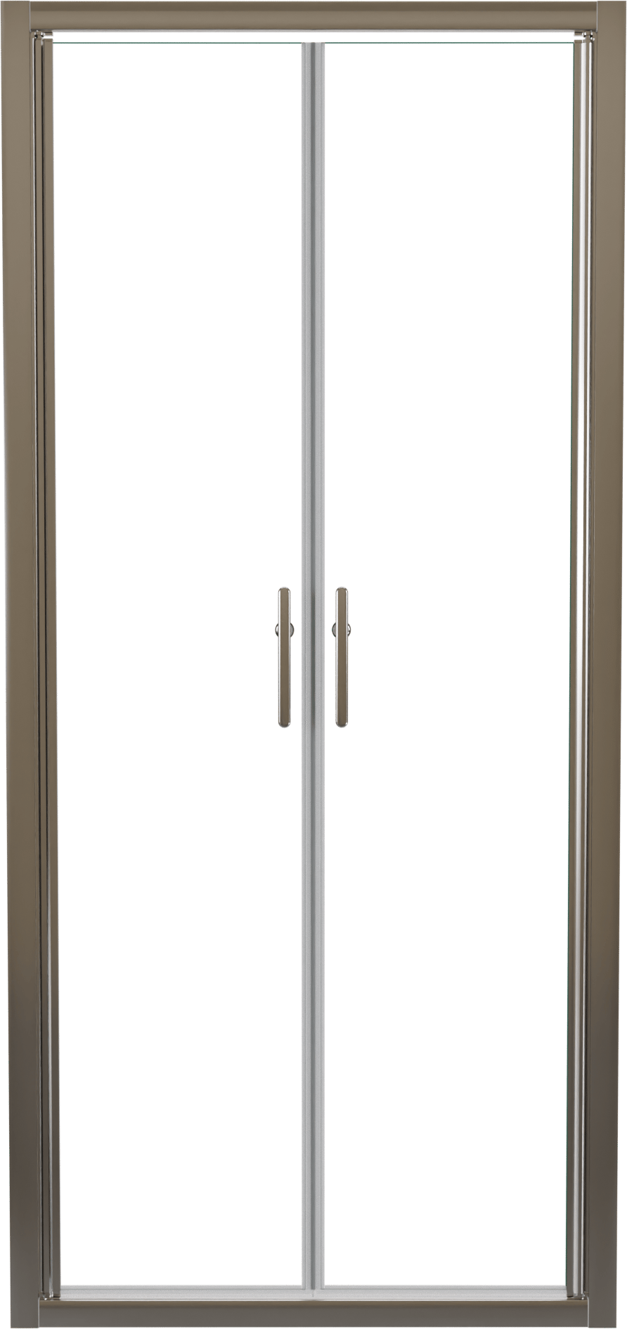 Linie Cadiz porte battante 90 cm x 190 cm verre transparent profil Brushed Chrome