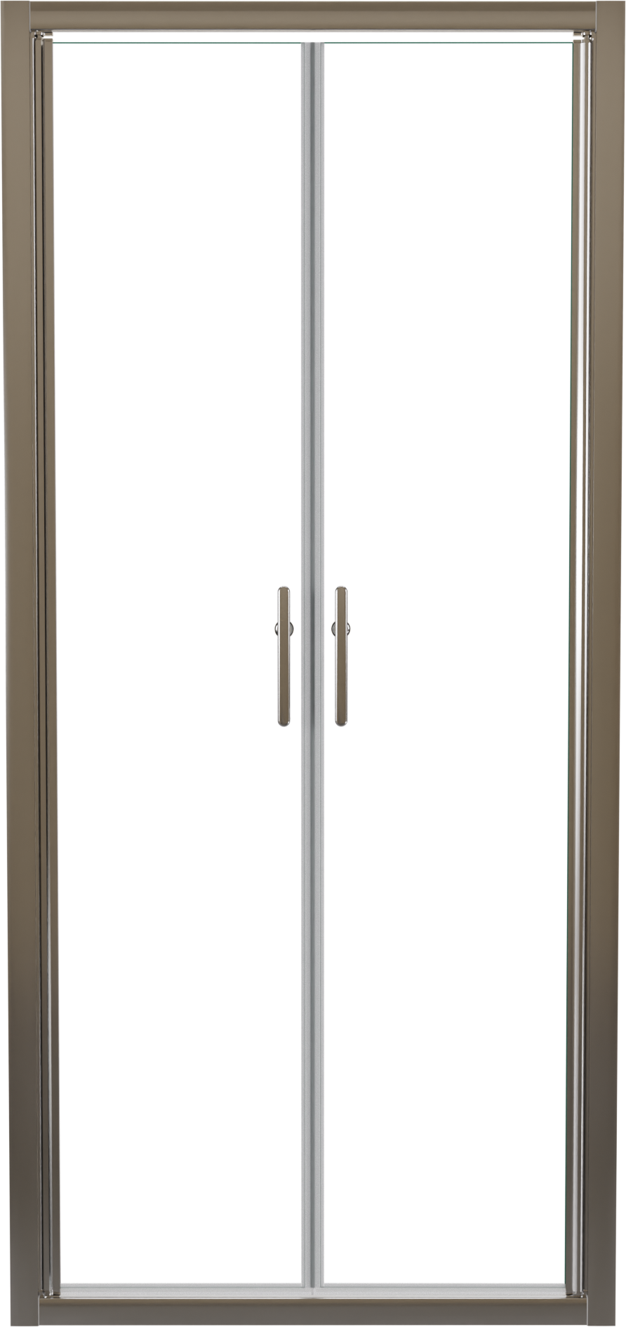 Linie Cadiz Dusche Pendeltür 90 cm x 190 cm Klarglas gebürstet Chrom Profil