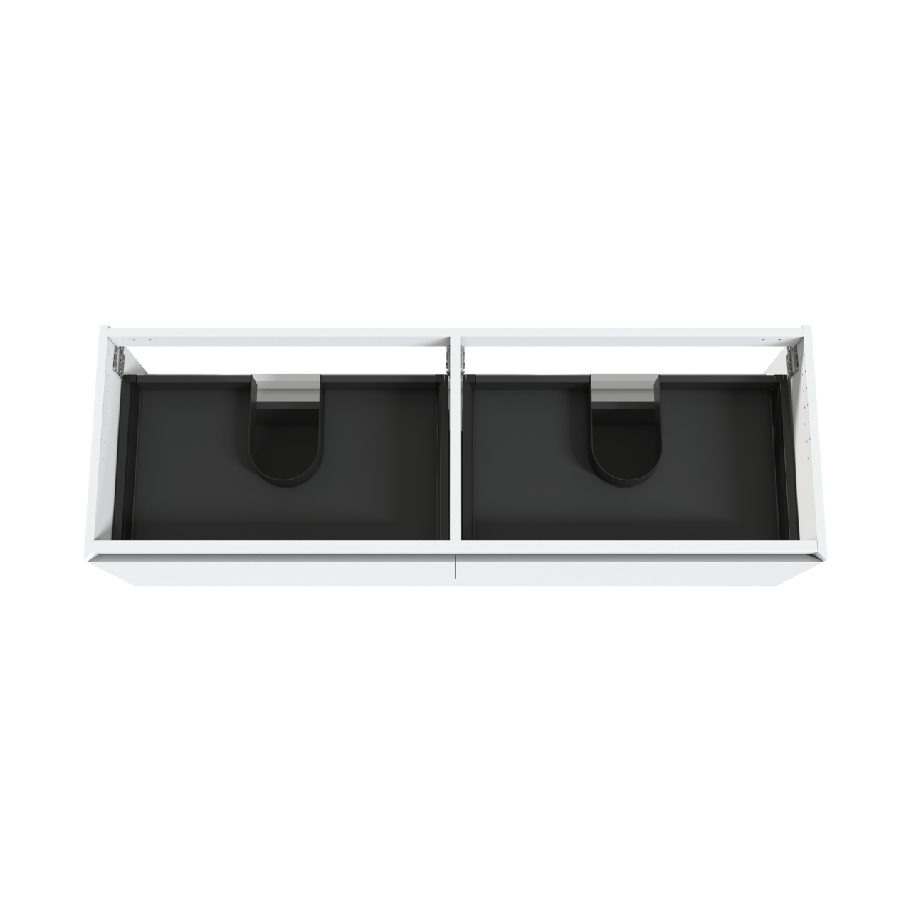 Balmani Idra hängender Waschbeckenunterschrank: 180 x 55 cm, Weiß matt, 4 Schubladen