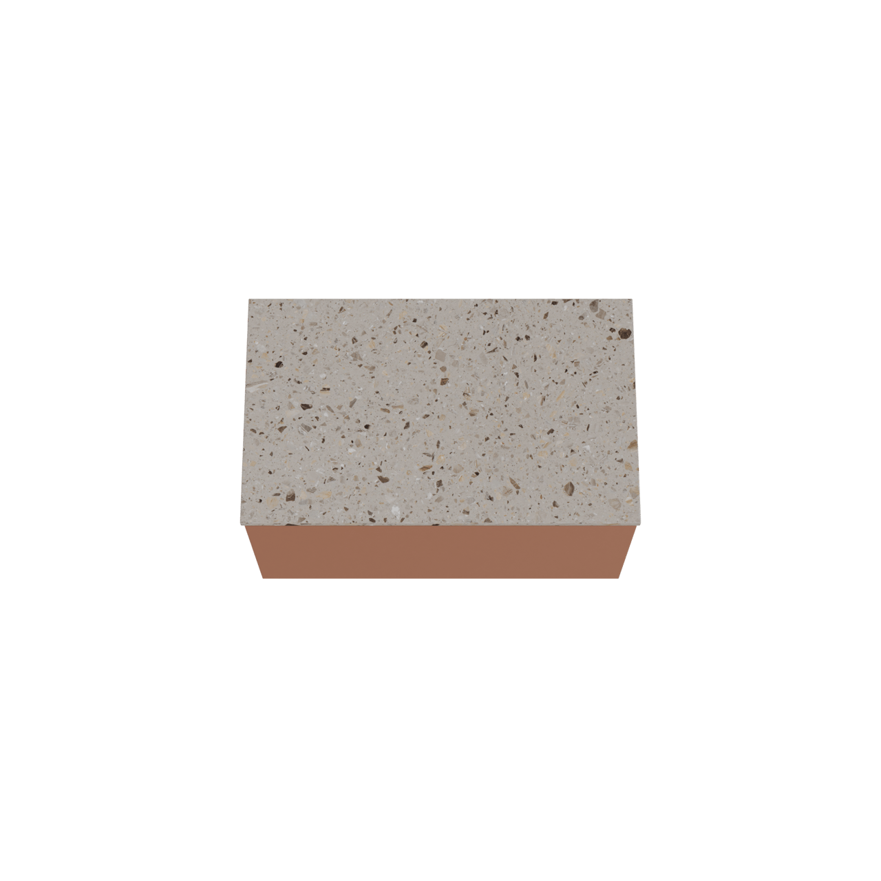 Balmani Sfera meuble salle de bains suspendu 90 x 55 cm cotto avec Stretto tablette simple en terrazzo greige terrazzo