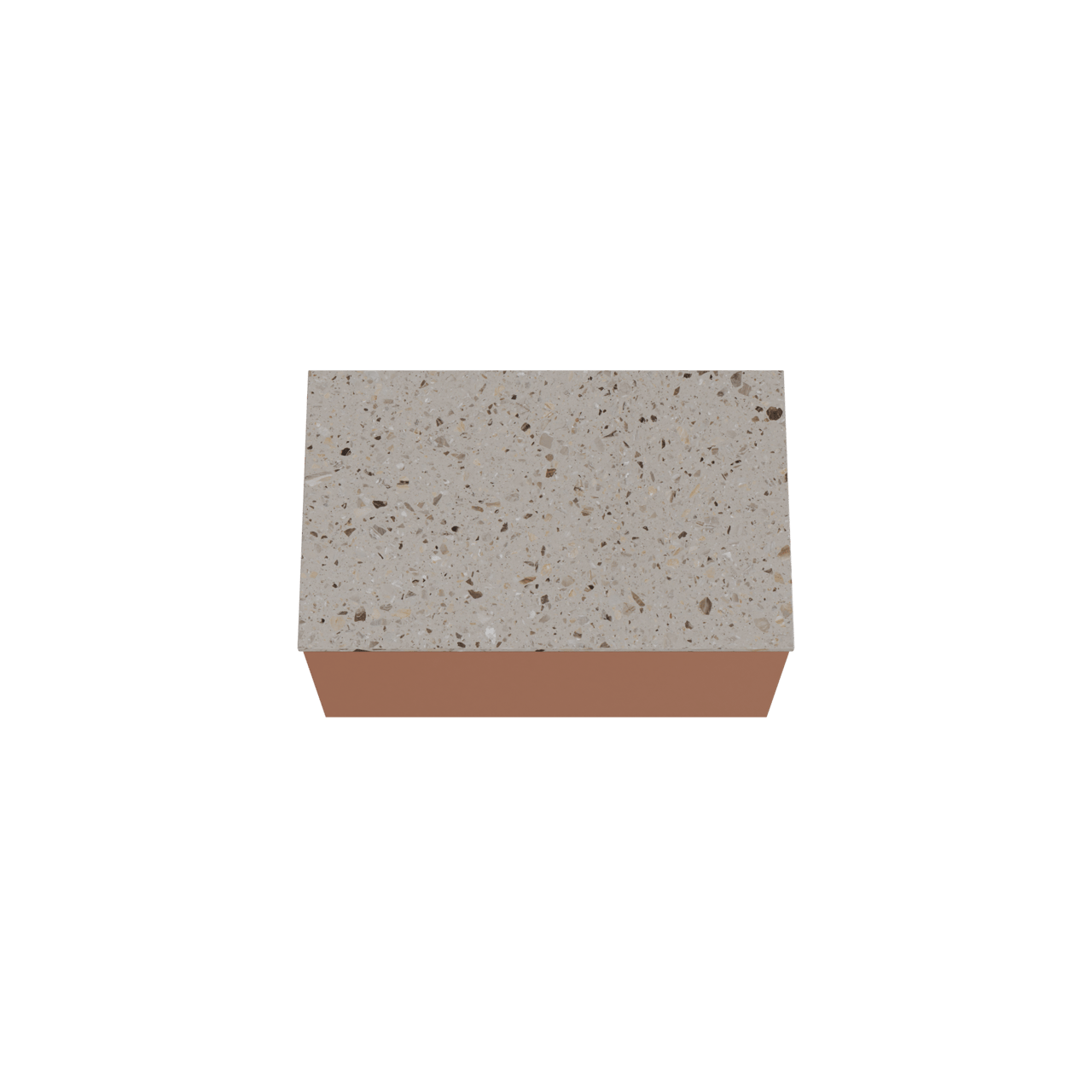 Balmani Sfera meuble salle de bains suspendu 90 x 55 cm cotto avec Stretto tablette simple en terrazzo greige terrazzo