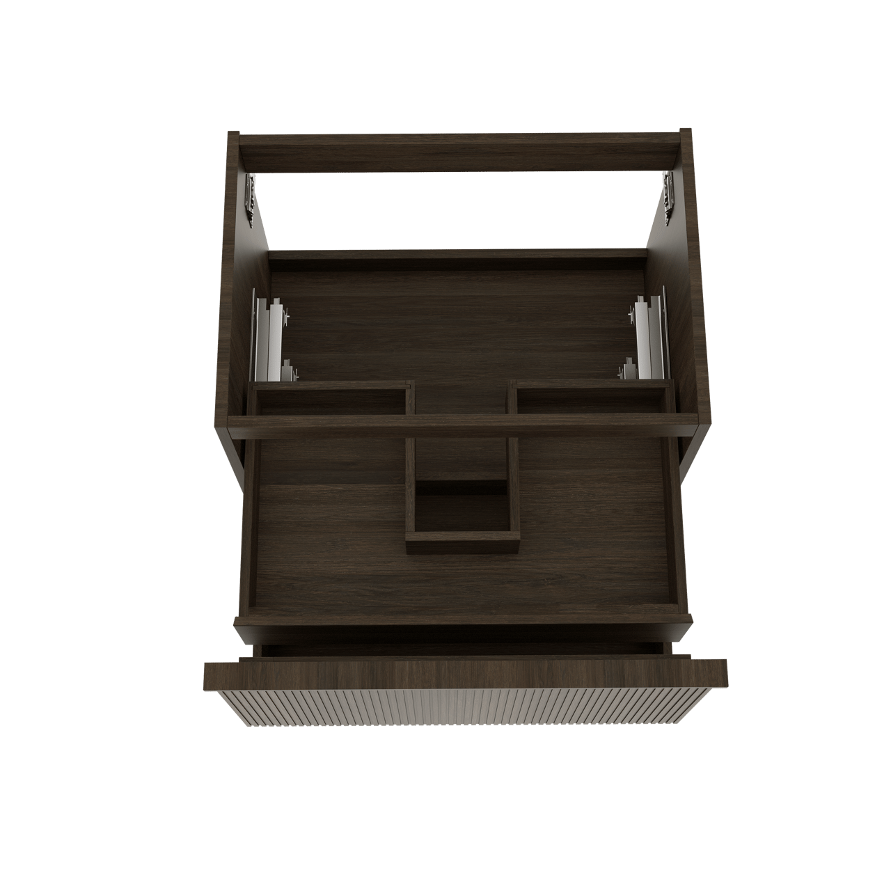 Balmani Forma meuble sous-lavabo suspendu 75 x 55 cm chêne fumé 2 tiroirs