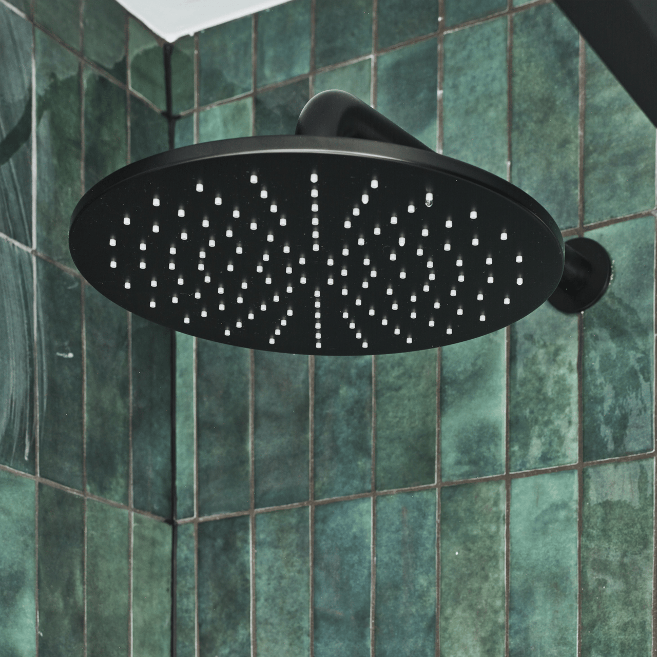 Blaufoss Round 300 Regendusche Duschkopf: Rund, Wandmontage, 30 cm, Schwarz matt