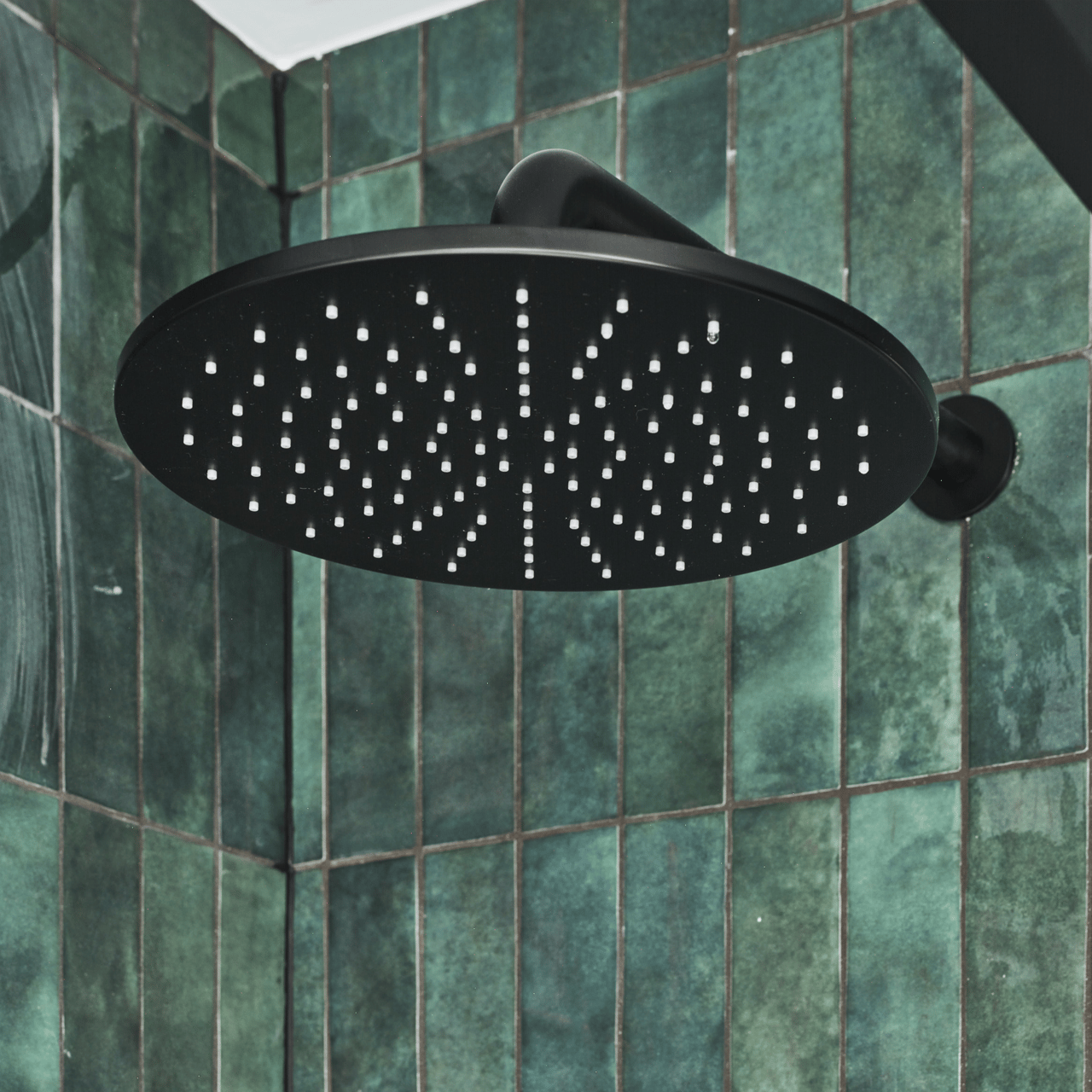 Blaufoss Round 300 Regendusche Duschkopf: Rund, Wandmontage, 30 cm, Schwarz matt