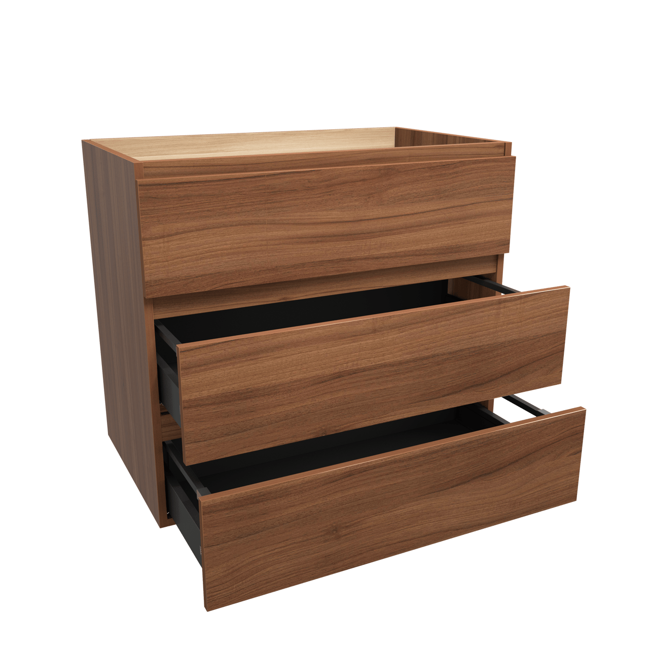 Balmani Lucida staande wastafelonderkast 90 x 55 cm notelaar 3 lades