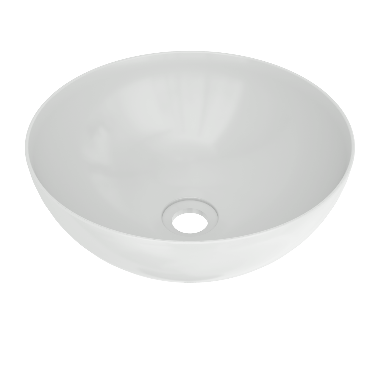 Luca Varess Supra vasque à poser porcelaine Blanc Brillant rond Ø 36 cm