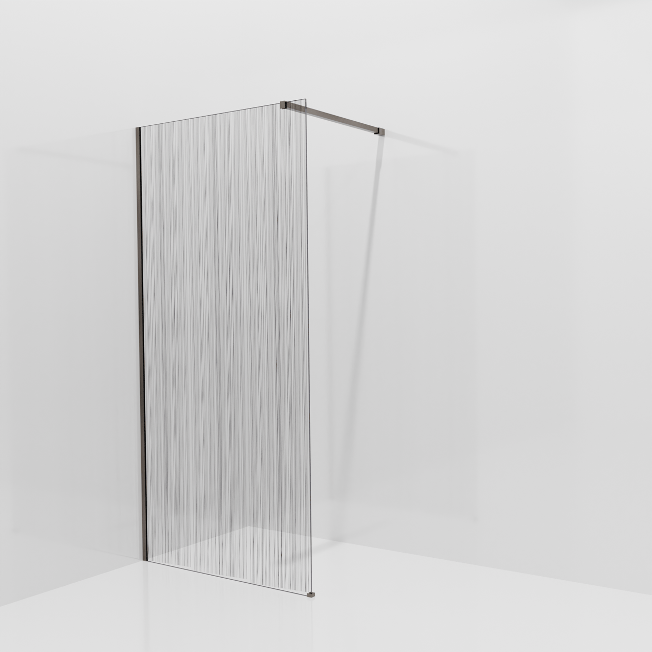 Balmani Modular douche à l'italienne: 100 x 200 cm, Mikado, avec coating, Profil Brushed GunMetal