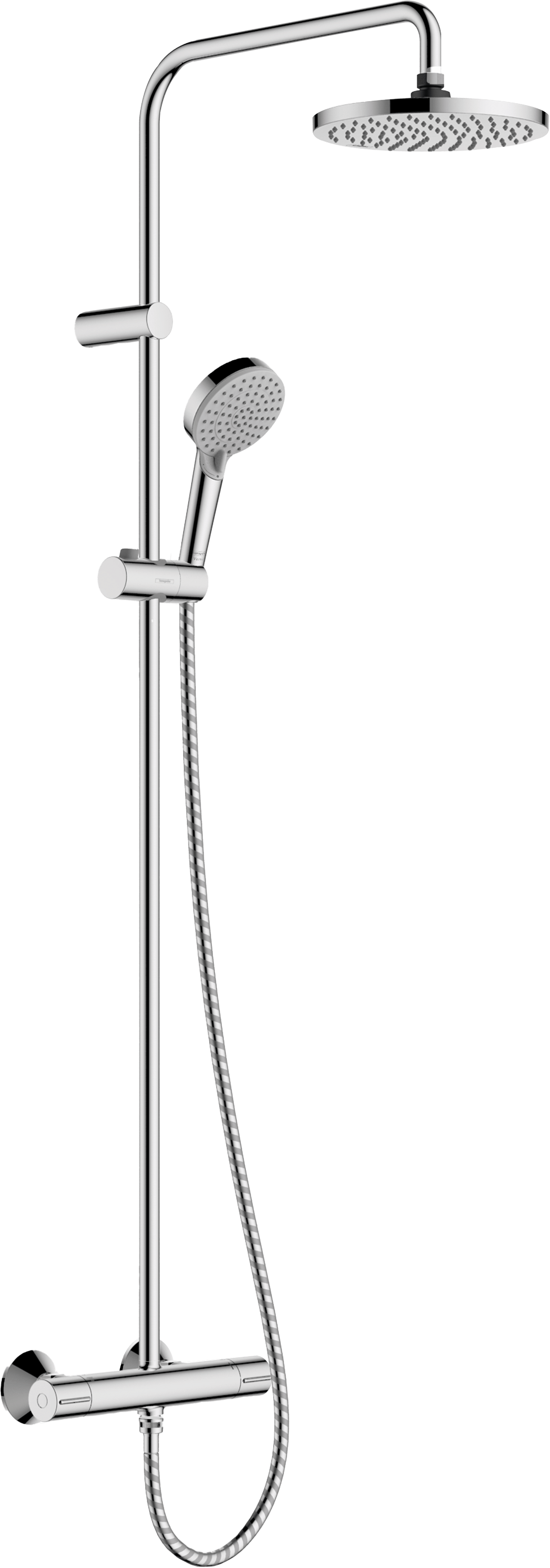 Hansgrohe Vernis Blend colonne de douche de pluie robinet thermostatique Chrome Brillant