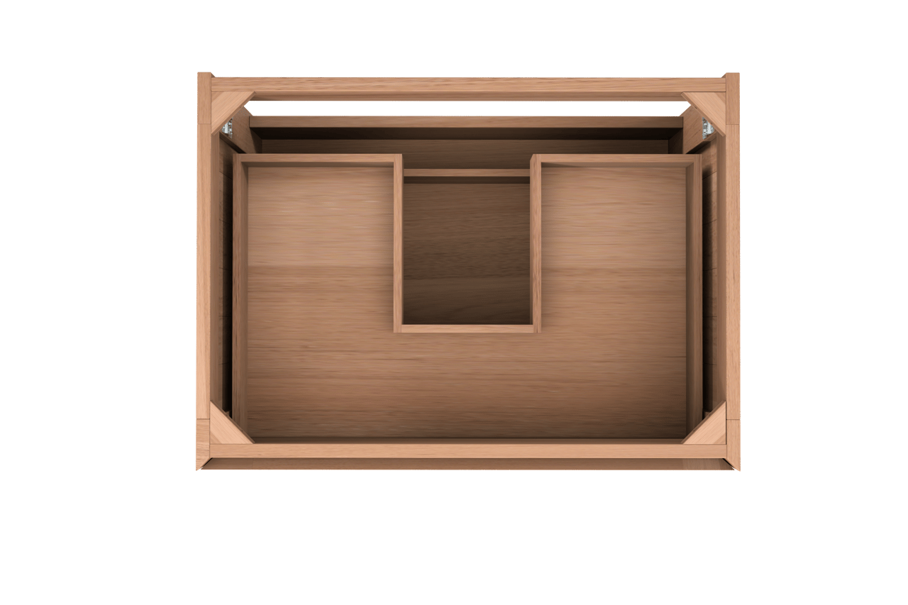 Balmani Mitra zwevende wastafelonderkast 75 x 55 cm teak 2 lades