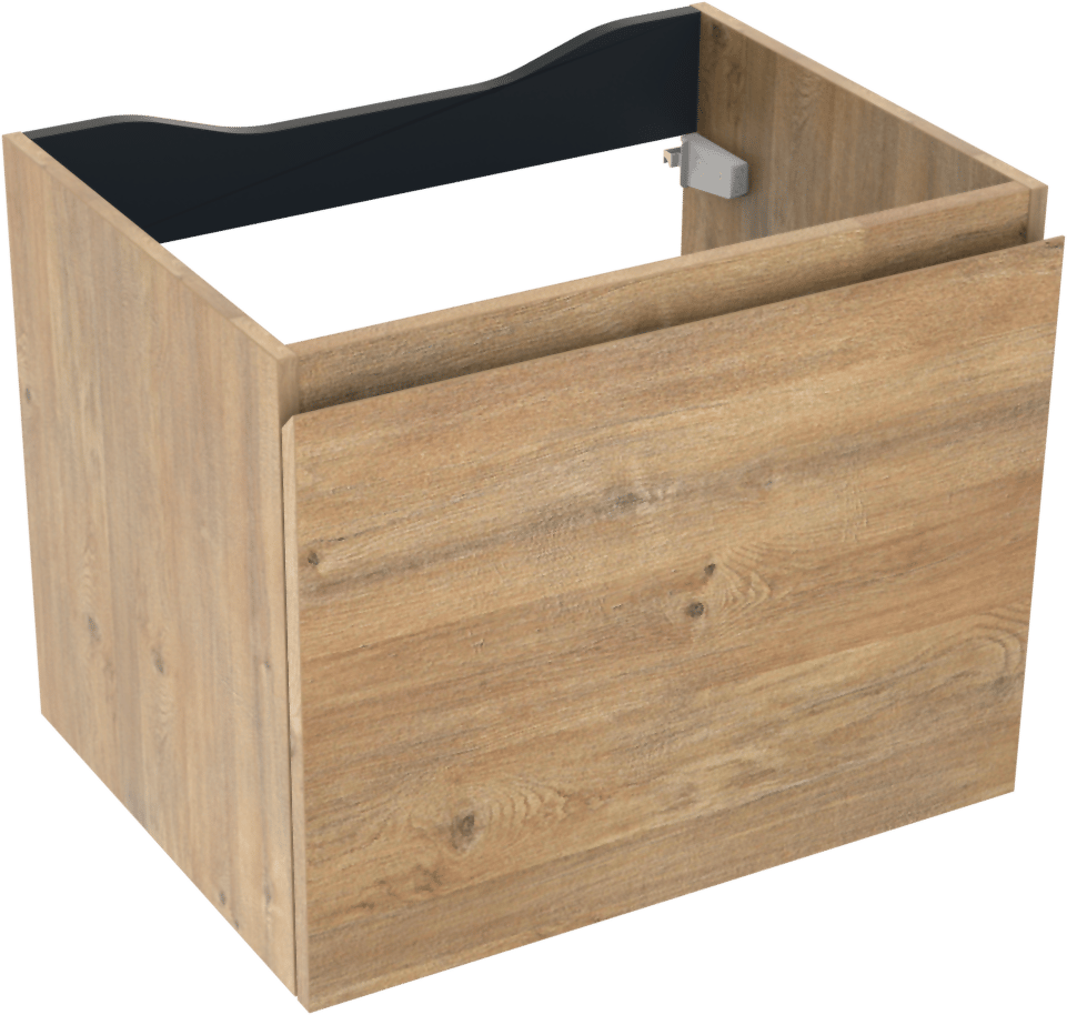 Linie Lado meuble sous-lavabo suspendu 60 x 46 cm chêne naturel 1 tiroir