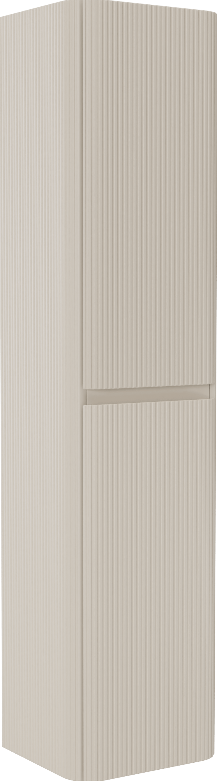 Storke Soft zwevende badkamerkast 40 x 35 x 170 cm Sand mat vert. sym. Groef