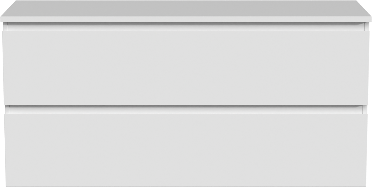 Linie Lado meuble salle de bains suspendu 120 x 46 cm blanc brillant avec Lado tablette double en marbre composite blanc mat