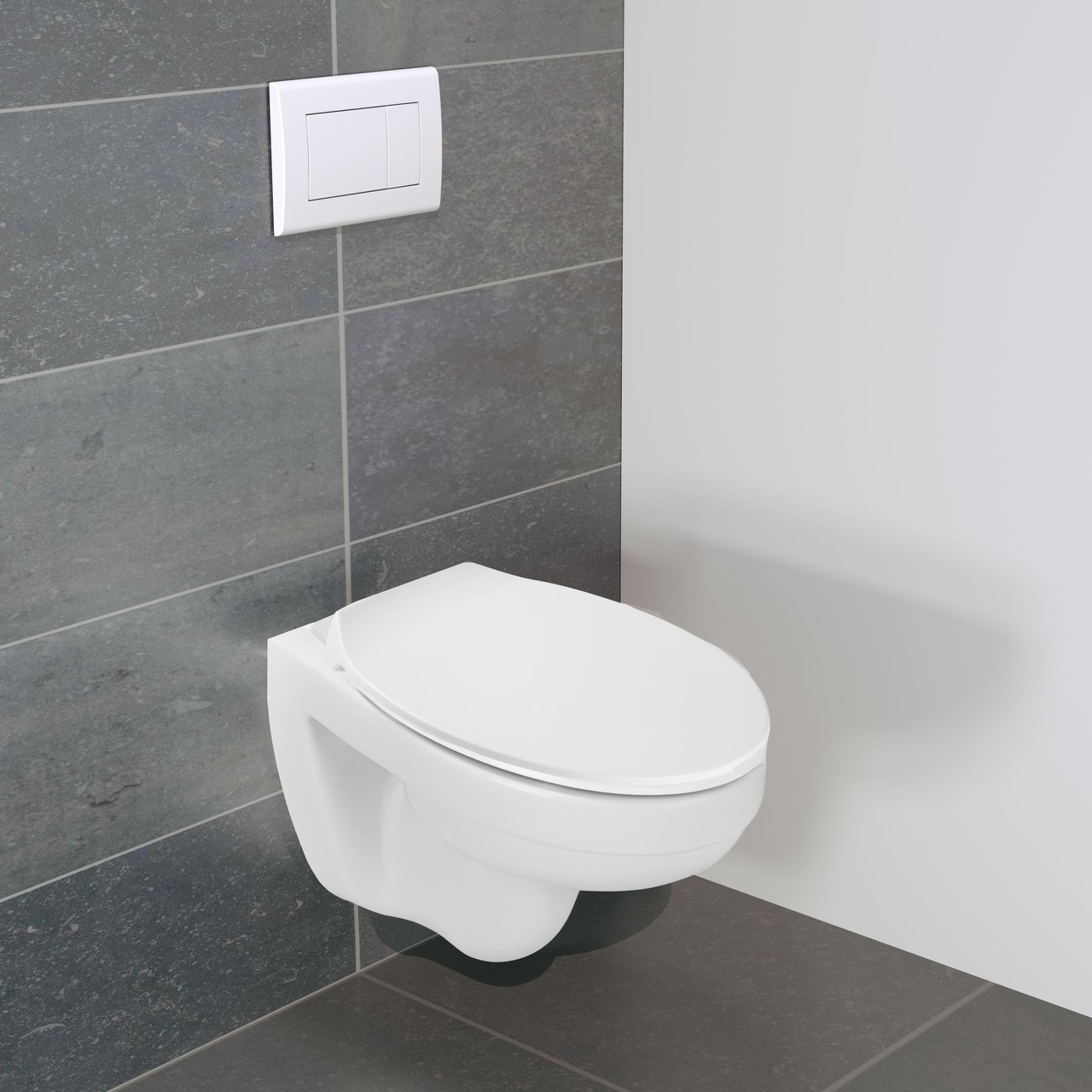 Linie Vido hangend toilet hoogglans wit randloos