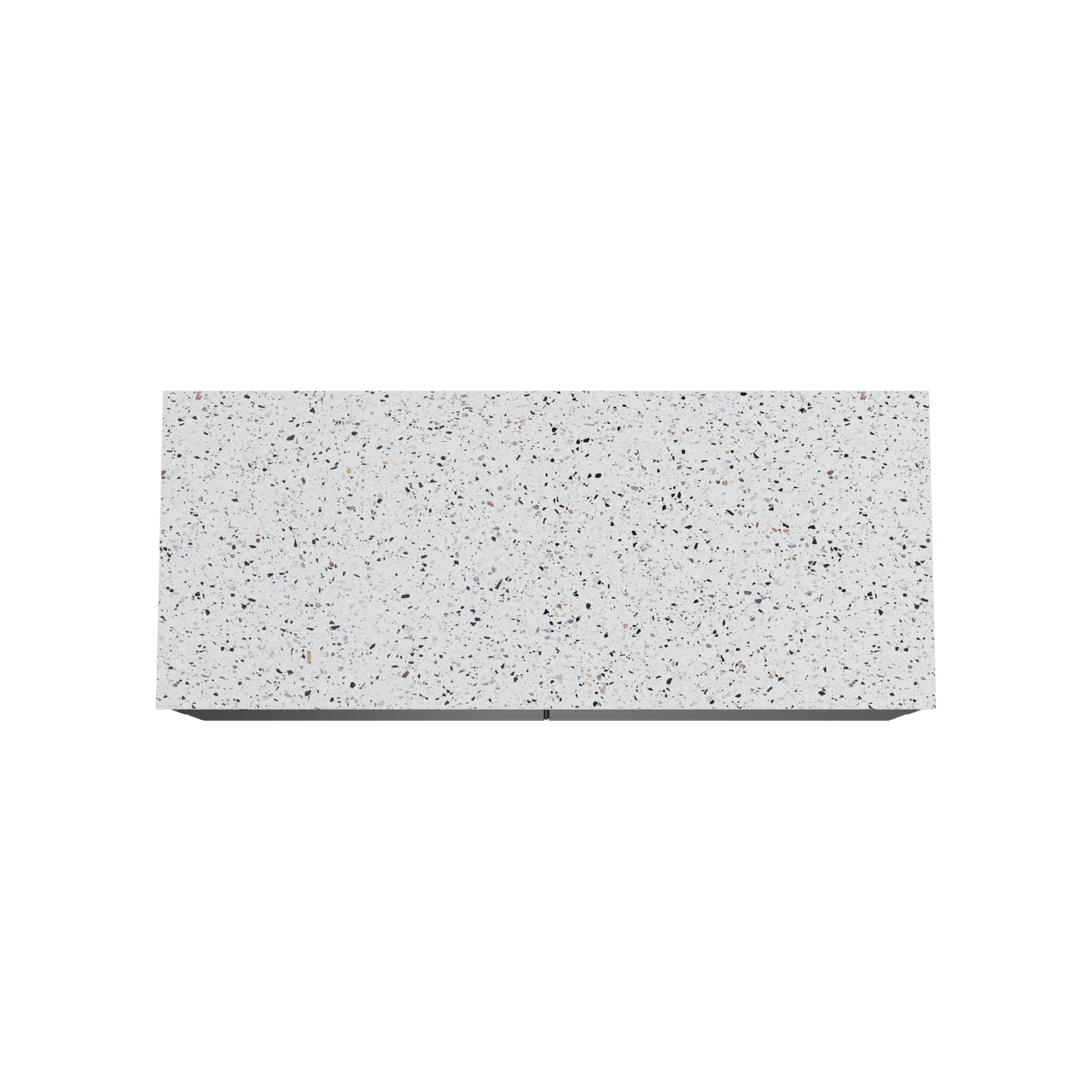 Balmani Mitra meuble salle de bains suspendu 135 x 55 cm noir mat avec Stretto tablette simple ou double en blanc/noir mat terrazzo