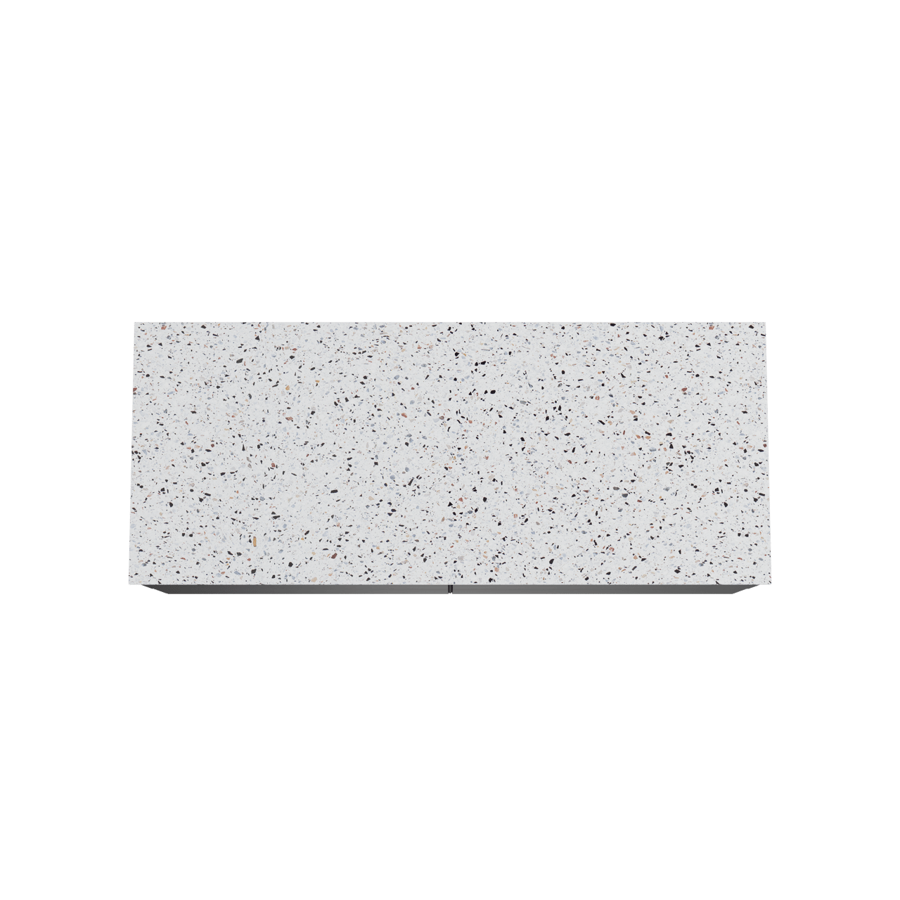 Balmani Mitra meuble salle de bains suspendu 135 x 55 cm noir mat avec Stretto tablette simple ou double en blanc/noir mat terrazzo