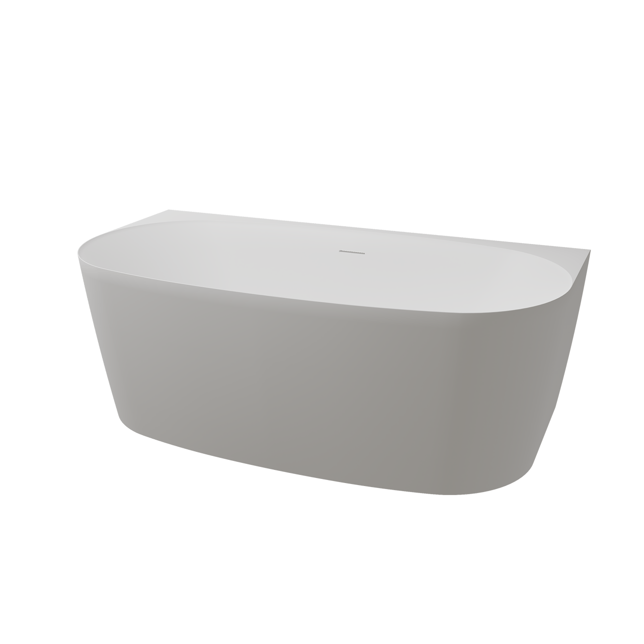 Luca Varess Sutilo ovaal halfvrijstaand bad 160x75cm acryl mat wit