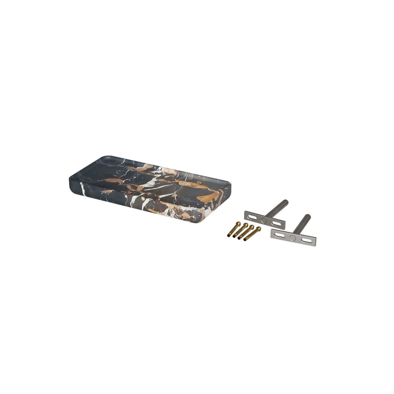 Balmani Tray Wandregal Portoro Gold Marmor 25 x 12 cm