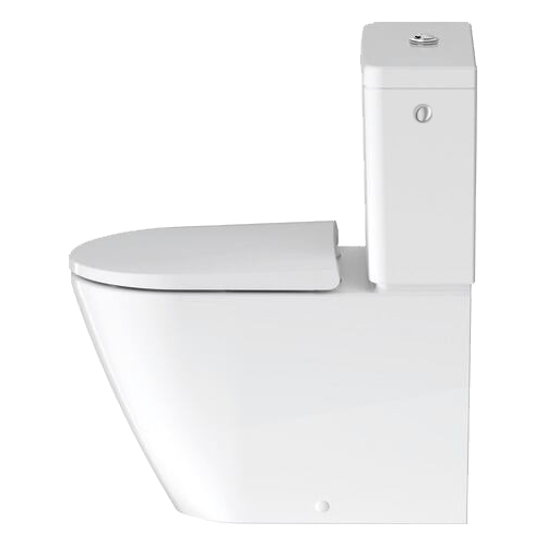 Duravit D-Neo staand toilet glanzend wit zonder spoelrand