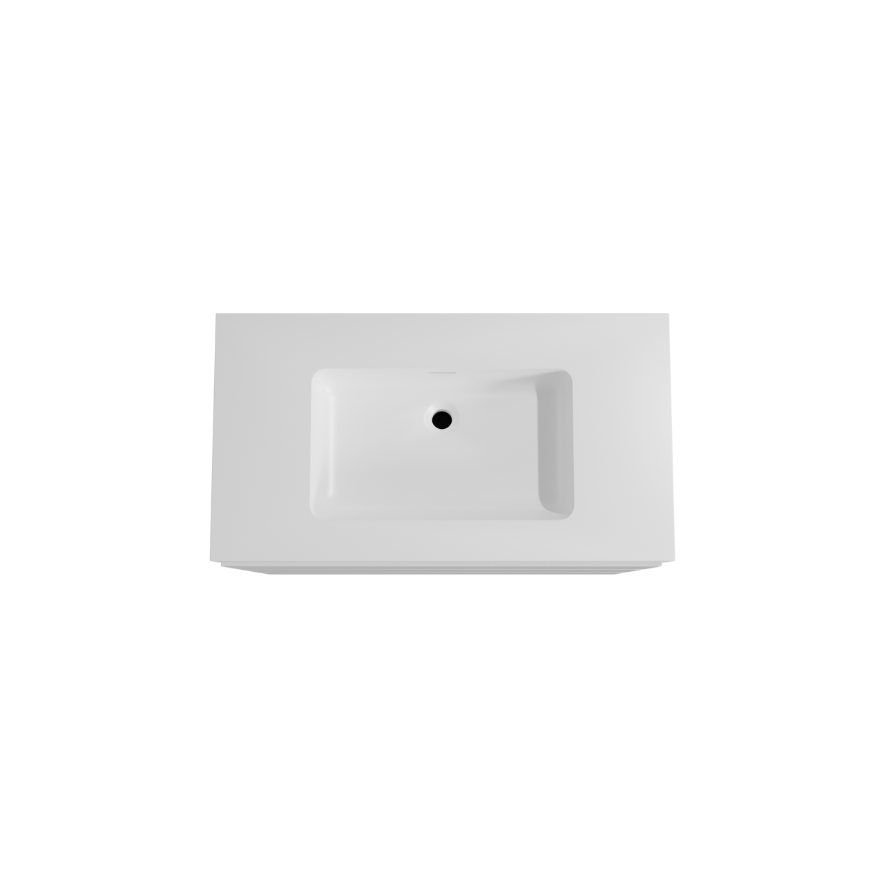 Storke Edge meuble salle de bains à poser 95 x 52 cm blanc brillant avec Mata High plan simple en solid surface blanc mat