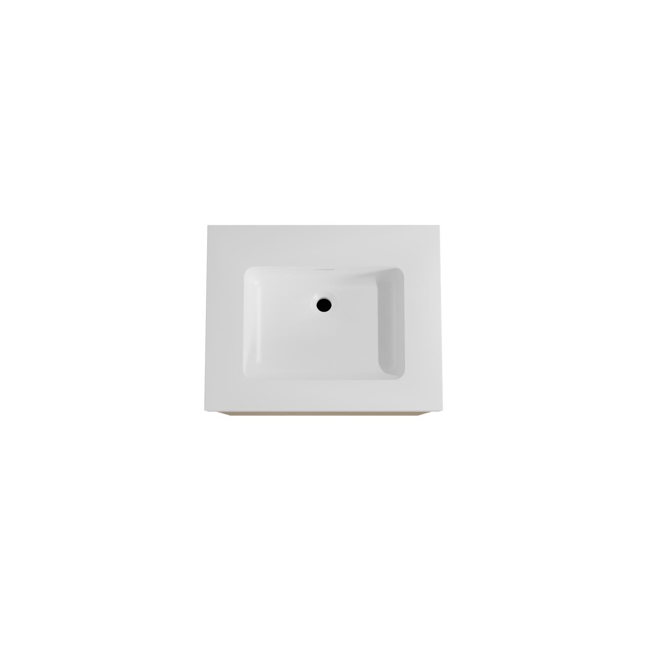 Storke Edge zwevend badmeubel 65 x 52 cm ruw eiken met Mata High enkele wastafel in solid surface mat wit