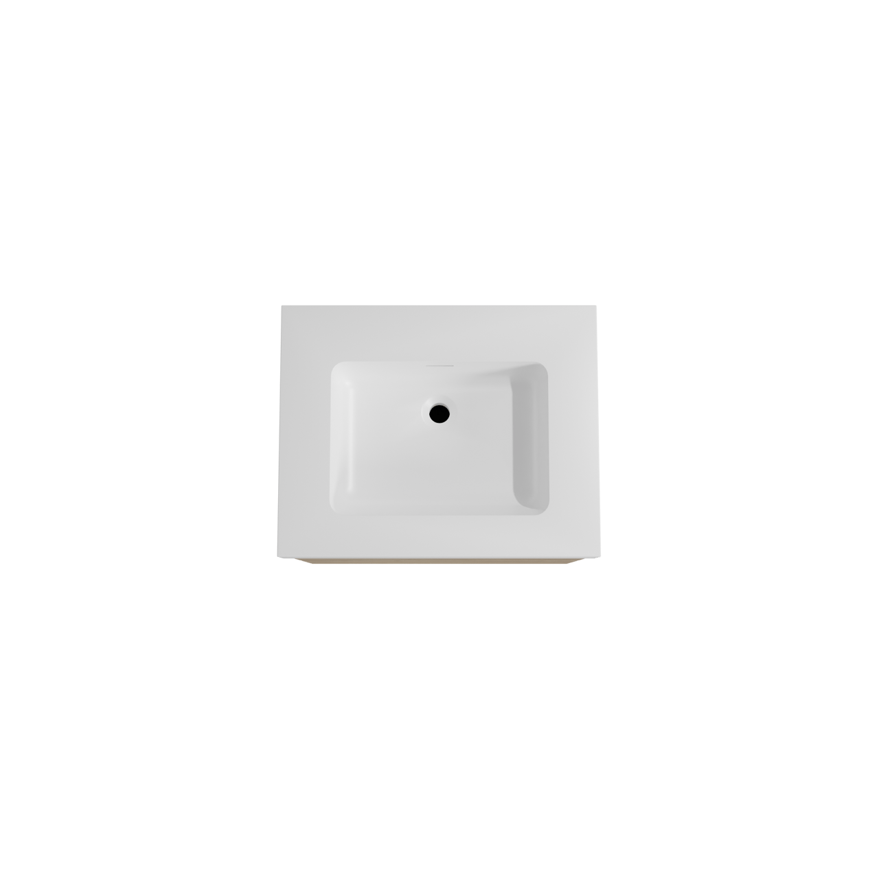 Storke Edge zwevend badmeubel 65 x 52 cm ruw eiken met Mata High enkele wastafel in solid surface mat wit