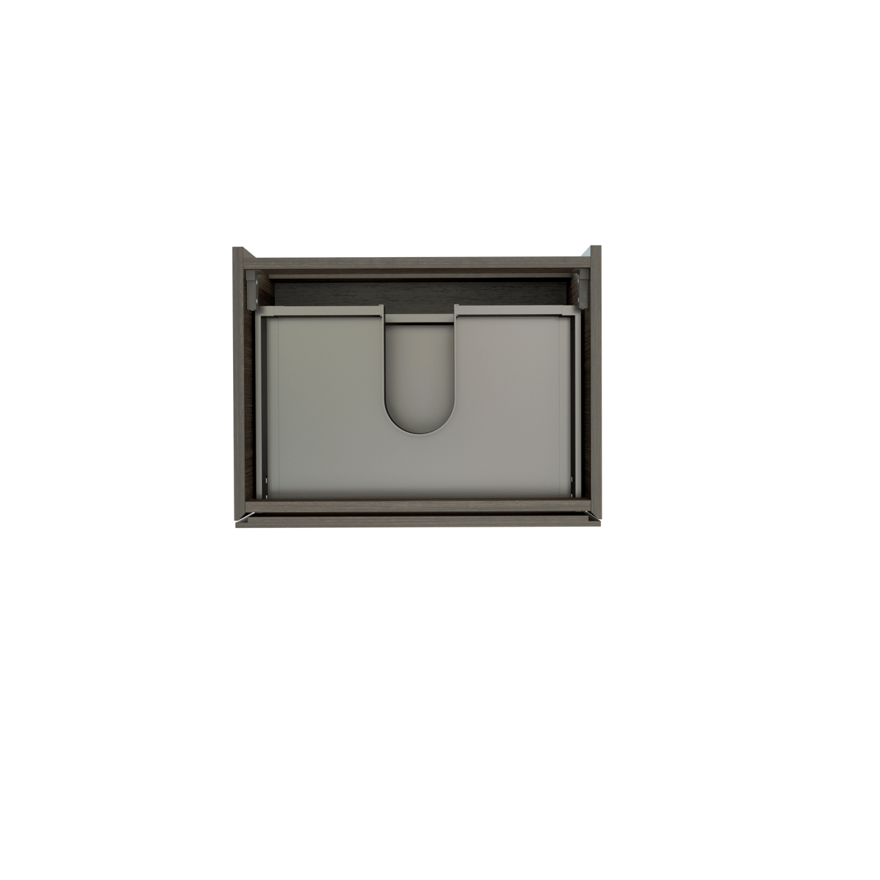 Storke Edge zwevende wastafelonderkast 60 x 46 cm donkere eiken 2 lades