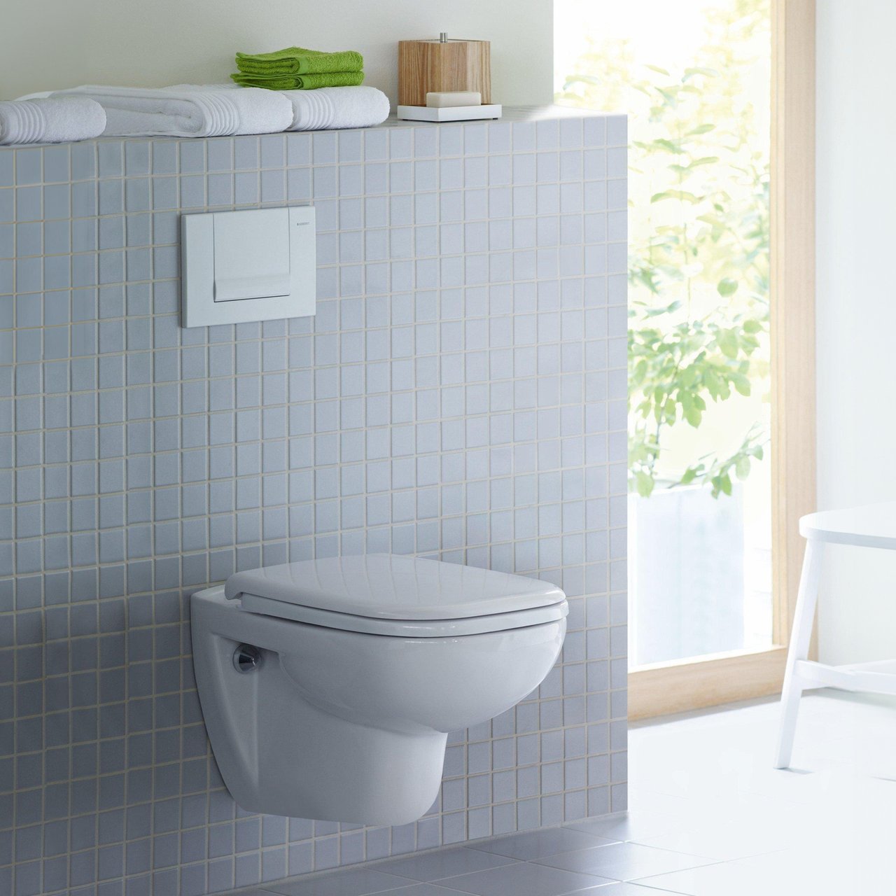 Duravit D-Code wc suspendu blanc brillant sans bride avec abattant de wc softclose