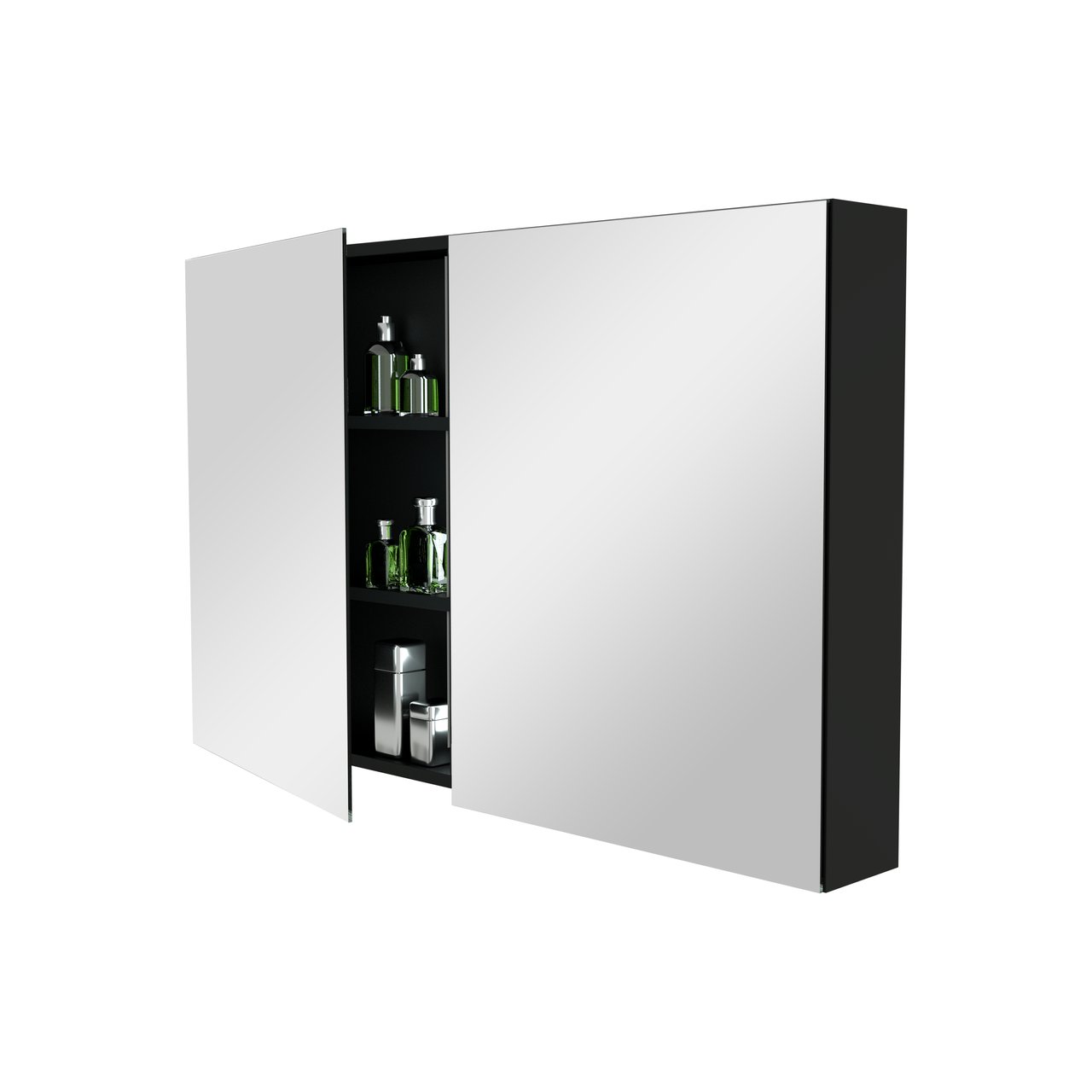 Storke Reflecta spiegelkast 120 x 75 cm Mat Zwart