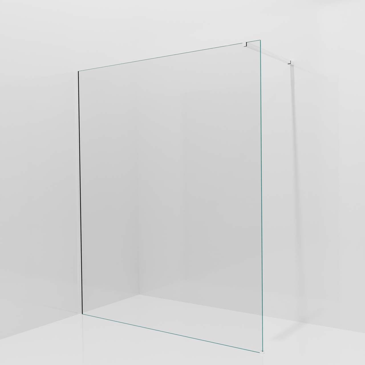 Balmani Modular douche à l'italienne: 170 x 200 cm, Verre transparent, Profil Chrome brillant