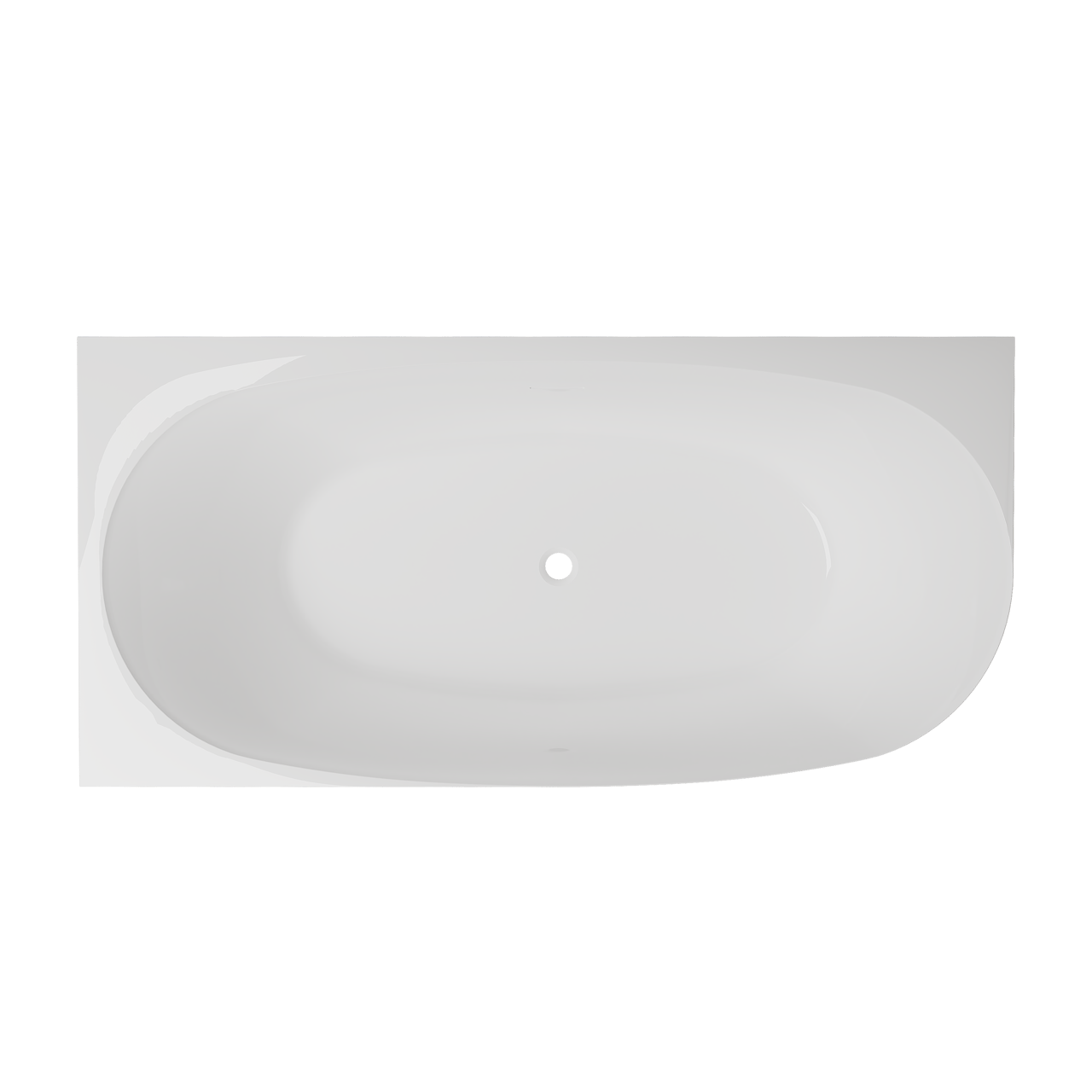 Luca Varess Sutilo tweepersoons hoekbad links 160 x 75 cm acryl Glanzend Wit